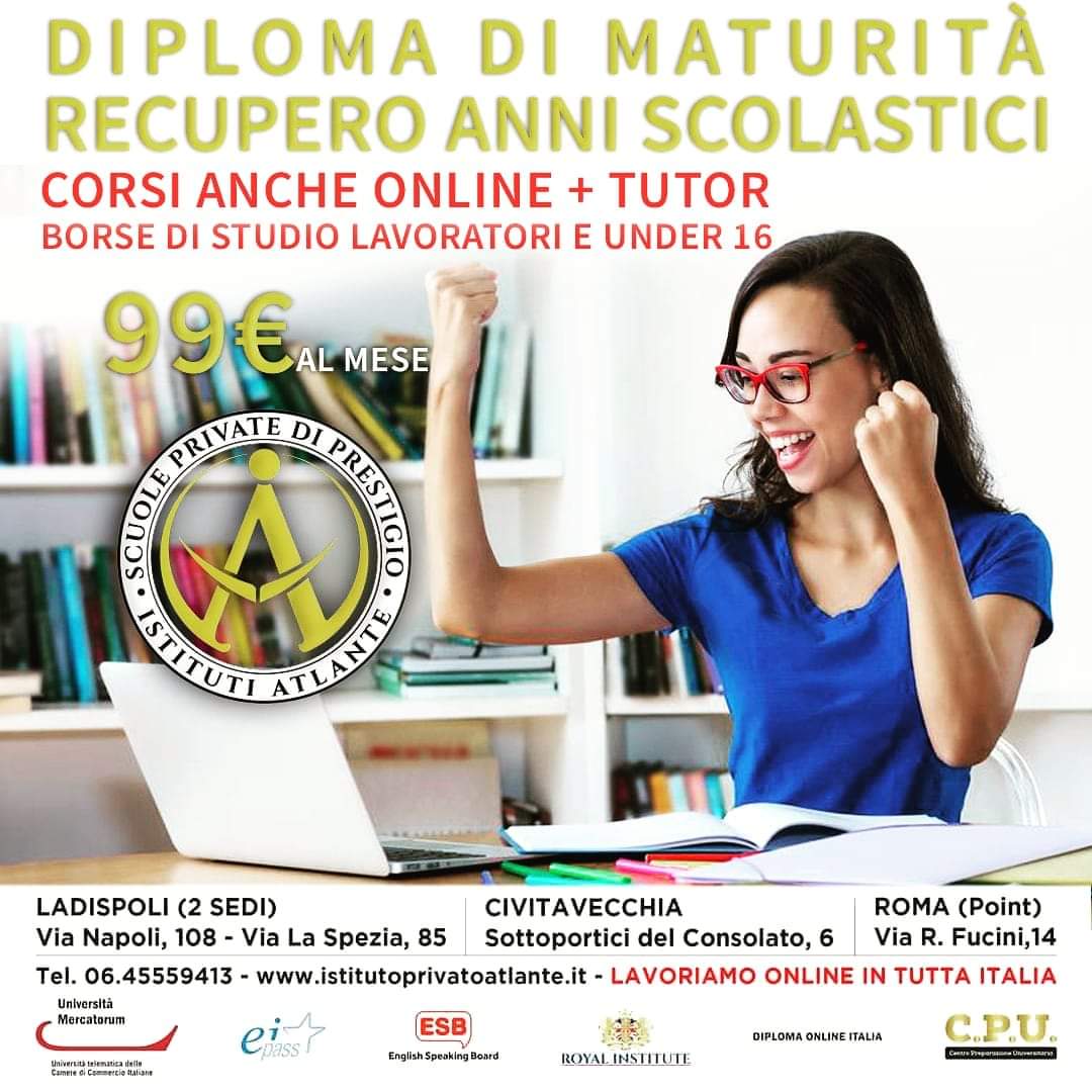 Offerta formativa completa sia online che in sede a Ladispoli e Cerveteri