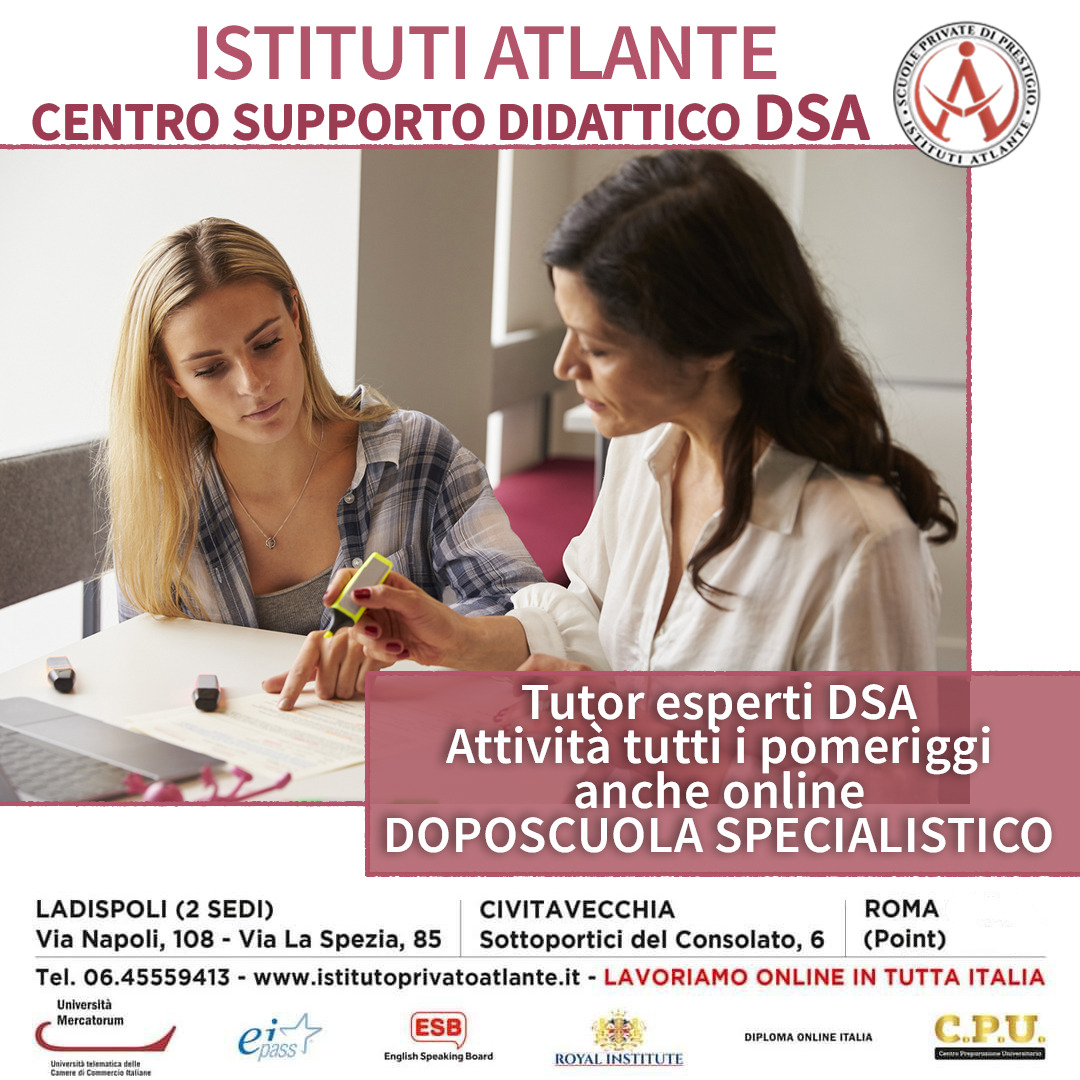 Centro supporto didattico per DSA a Ladispoli, Cerveteri, Bracciano, Roma, Santa Marinella, Tolfa, Manziana e online in tutta Italia.